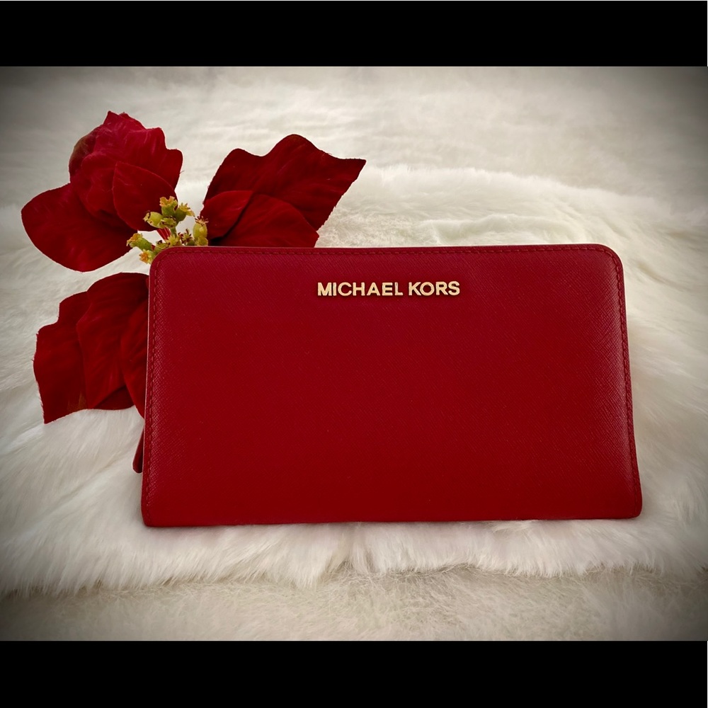 Michael Kors Bi Fold Red Wallet